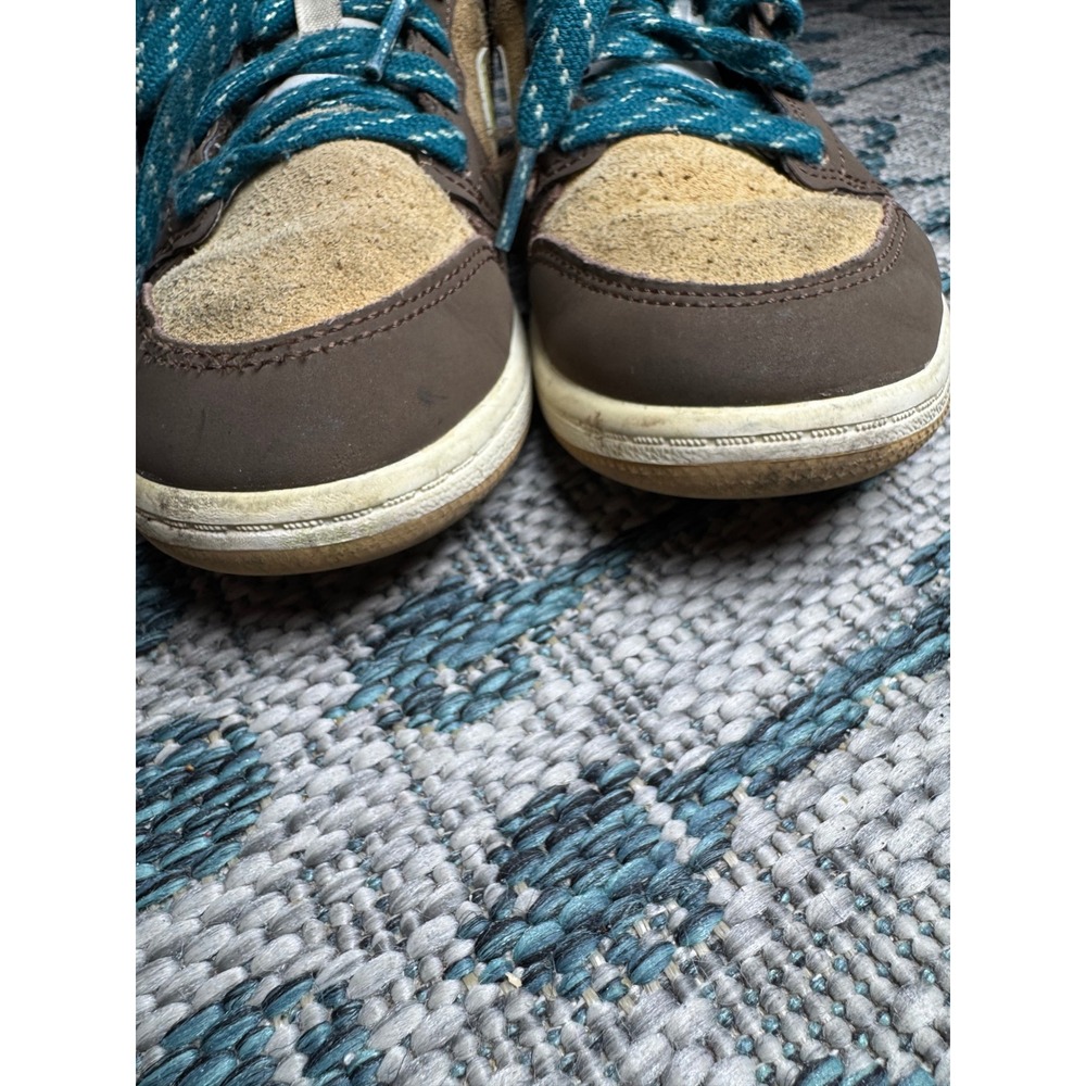 Nike Air Jordan 1 Mid Cacao Wow Brown Teal Kids Shoes DZ6335-200 Size 1.5Y - Picture 10 of 10